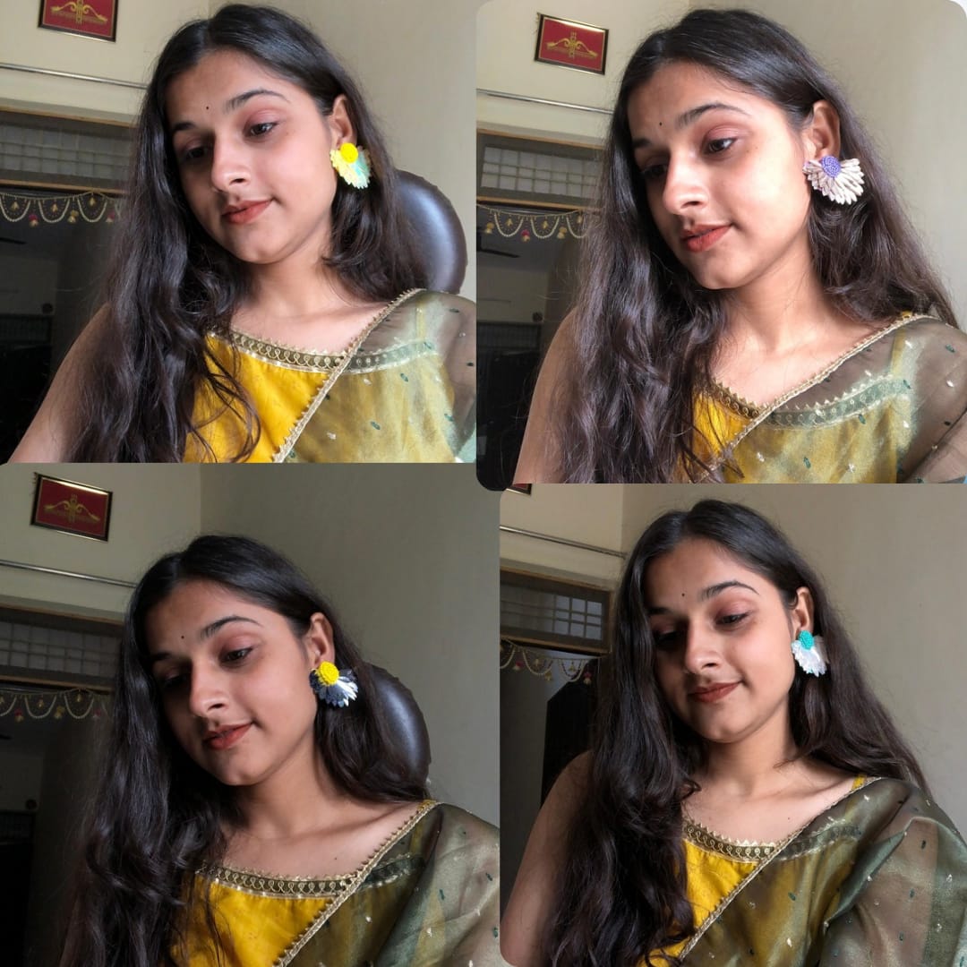 Radiant Bloom Handmade Beaded Earrings