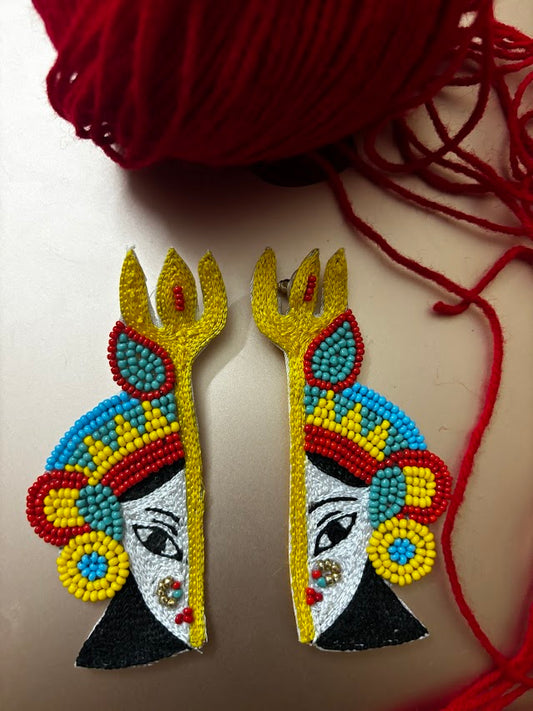 Divine Shakti Trishul Earrings