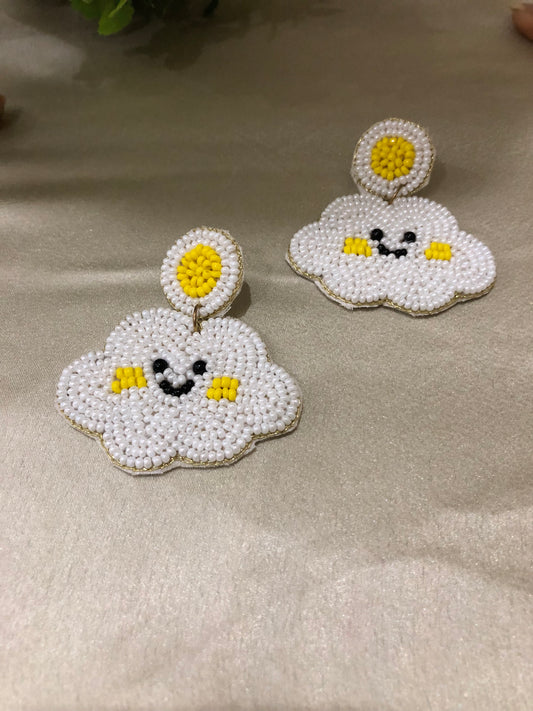handmade cute cloud earrings