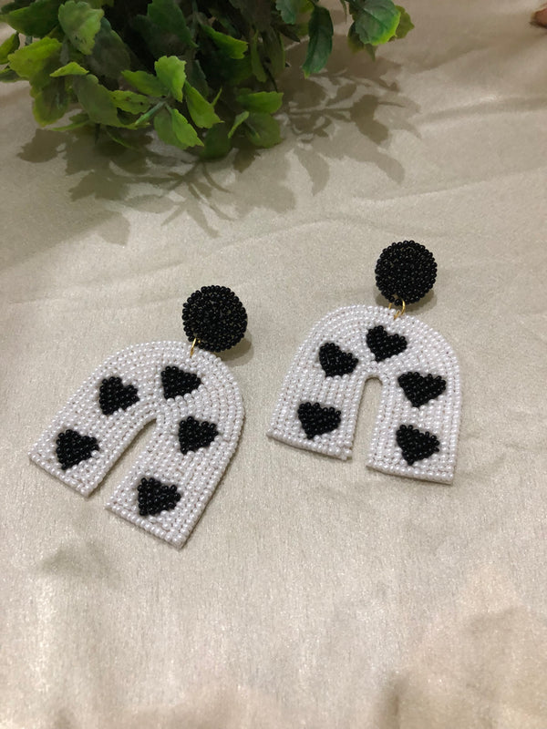 Trendy Handmade Monochrome Earrings