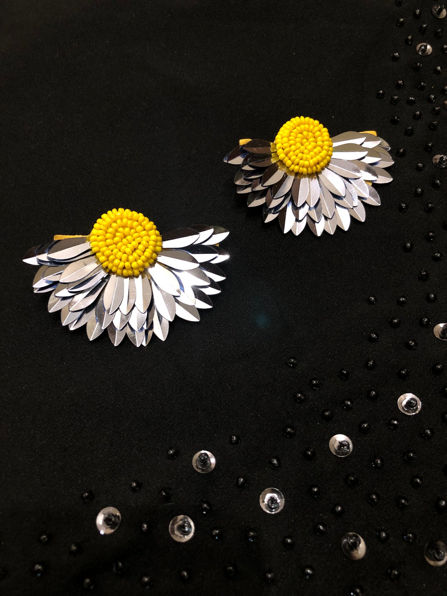 Radiant Bloom Handmade Beaded Earrings