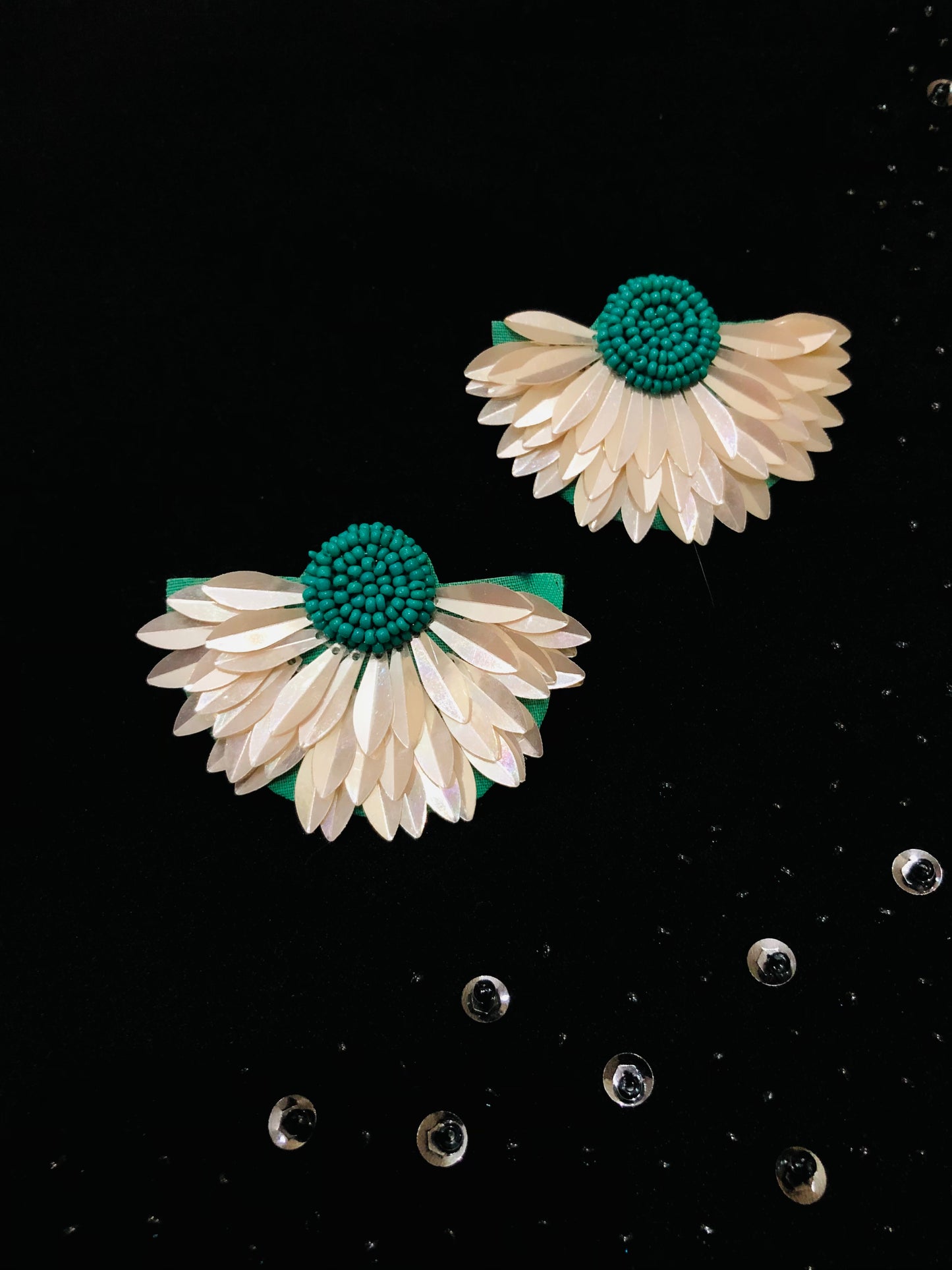 Radiant Bloom Handmade Beaded Earrings