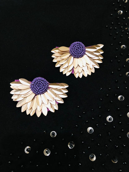 Radiant Bloom Handmade Beaded Earrings