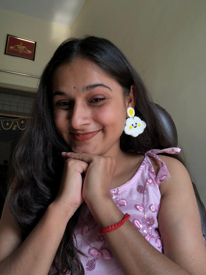 handmade cute cloud earrings