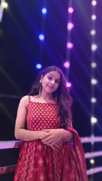 Kashmiri Golden Grace Mirror Drop Earrings